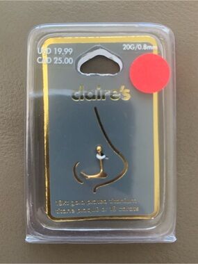 Claire's Gold 18kt Gold Plated Nose Stud